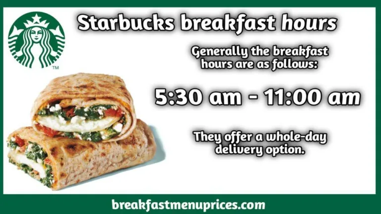 Starbucks Breakfast Hours And Delivery Locations