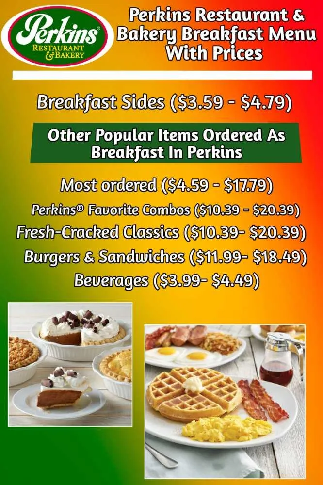 Perkins Restaurant & Bakery Breakfast Menu With Prices