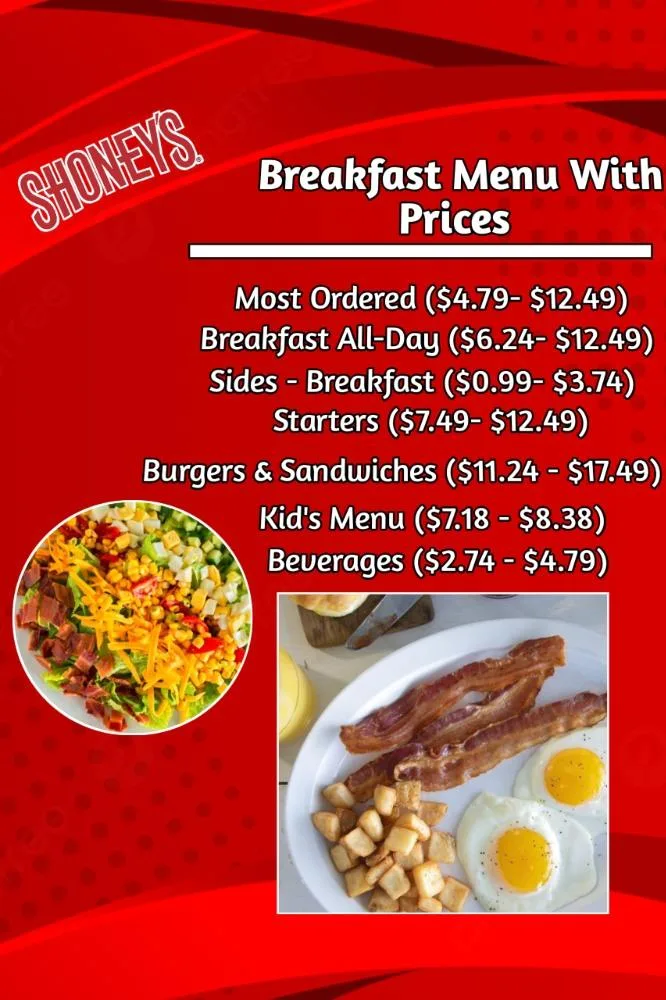 Shoney's Restaurant Breakfast Menu With Prices