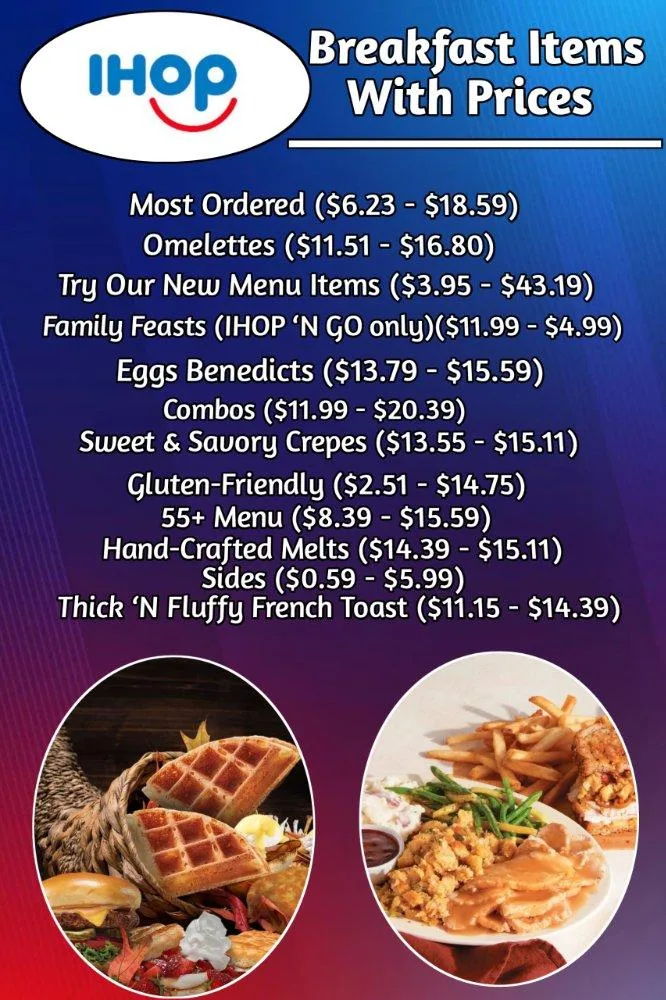 IHOP Breakfast Menu With Prices