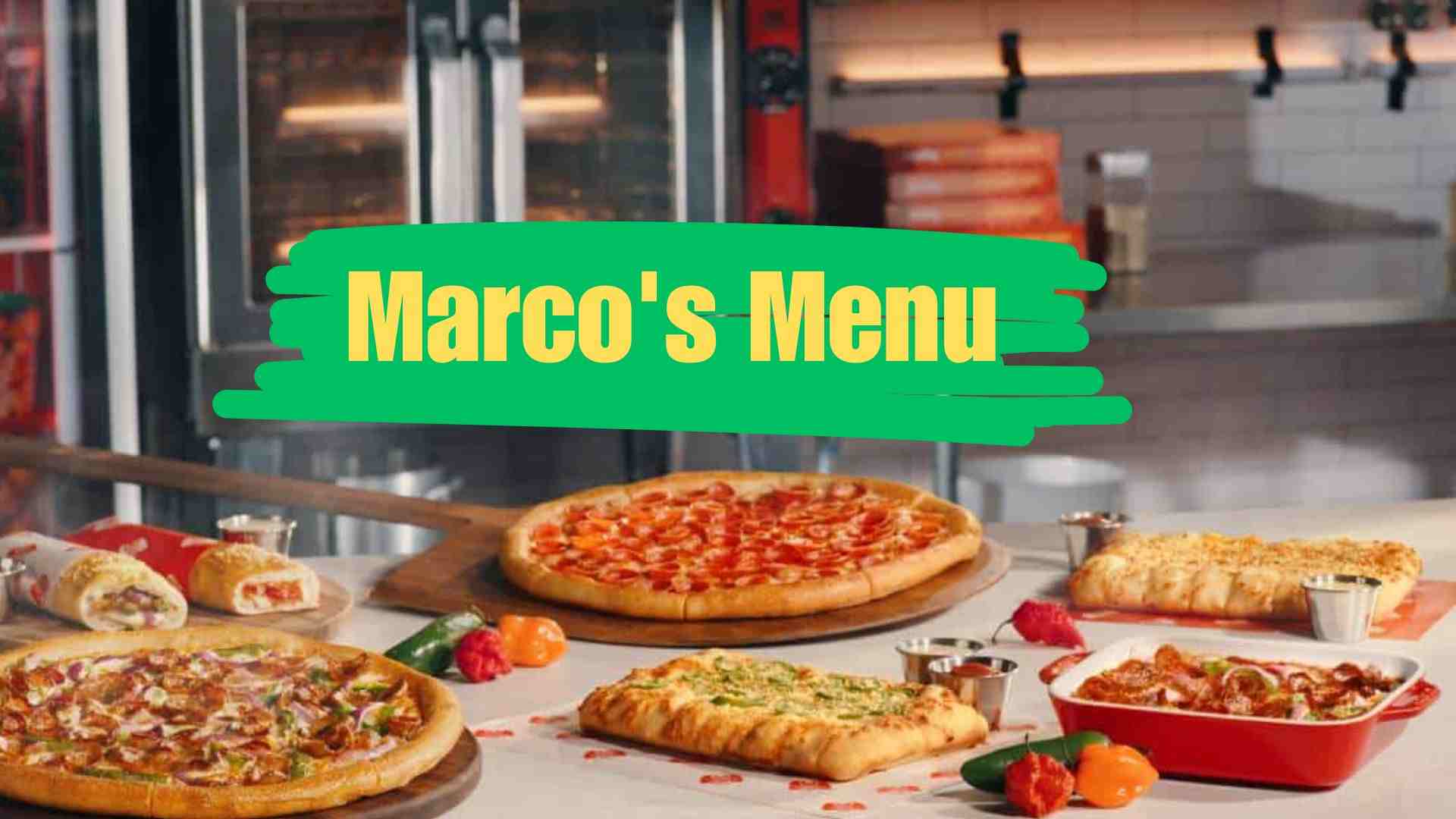 Marco's Menu with Prices