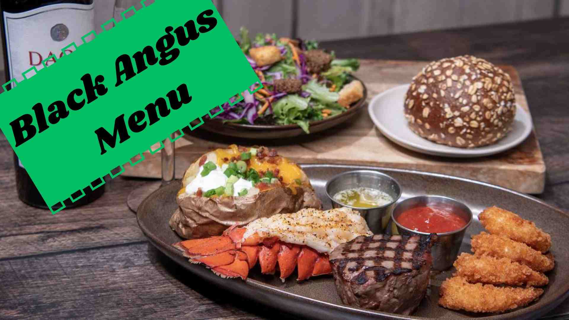 Black Angus Menu with prices