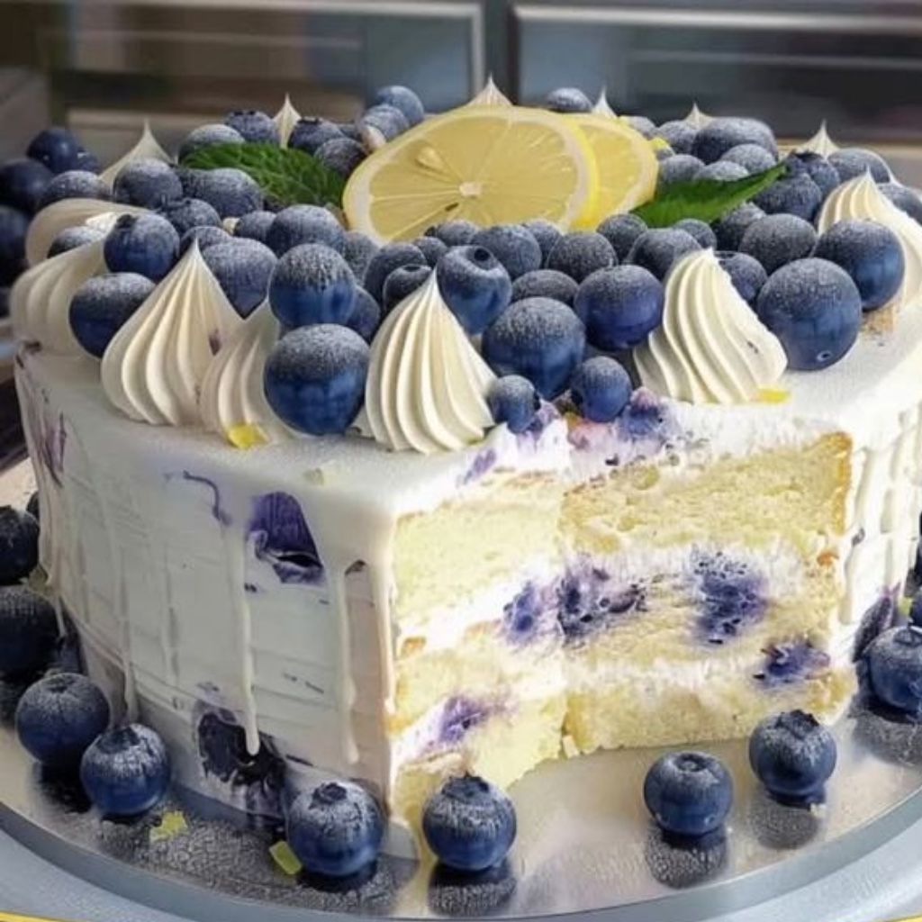 Blueberry Lemon Creme Cake 1 Blueberry Lemon Creme Cake