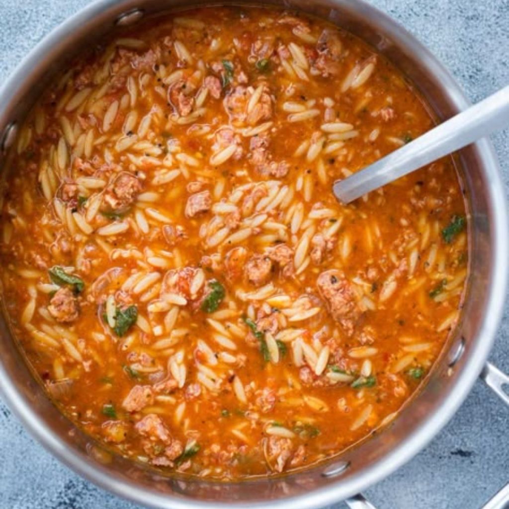 Italian Sausage Orzo Soup