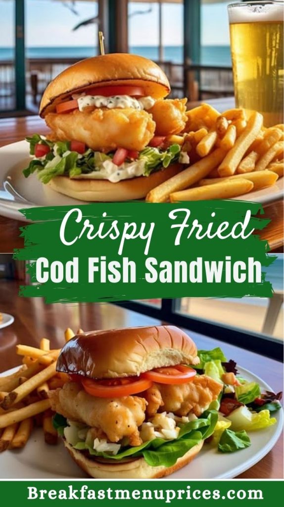 Crispy Fried Cod Fish Sandwich Delight