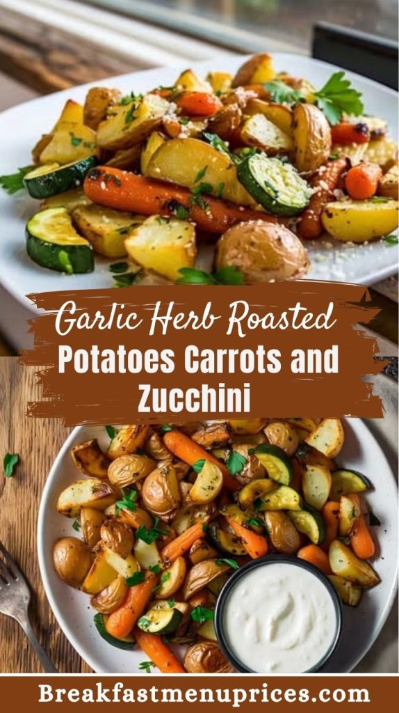 Garlic Herb Roasted Potatoes Carrots and Zucchini Recipe