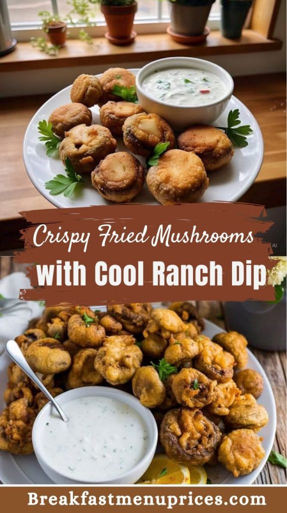 Crispy Fried Mushrooms with Cool Ranch Dip