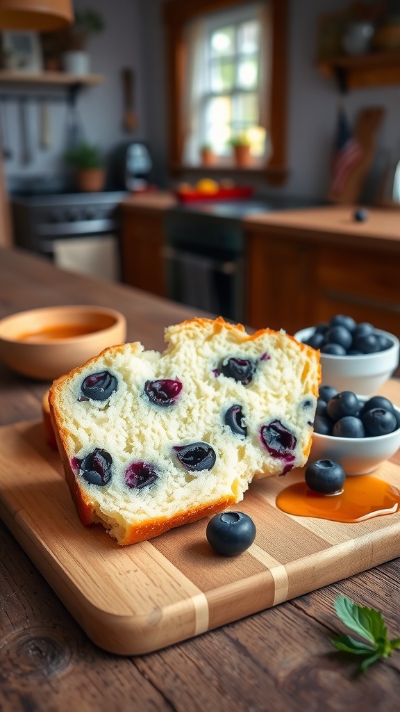 Blueberry Fluffy Cottage Cheese Cloud Bread