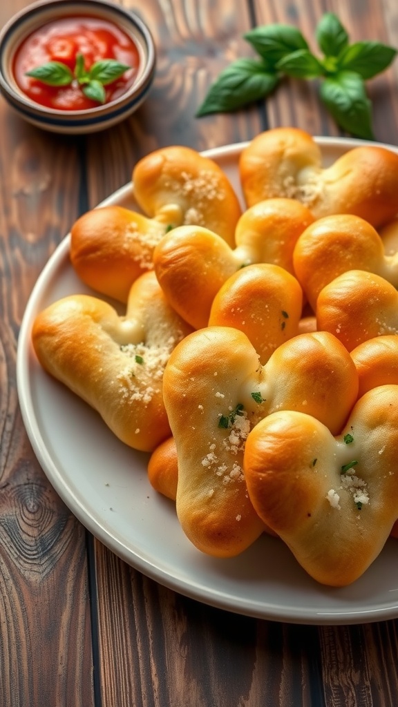 Heart Shaped Breadsticks