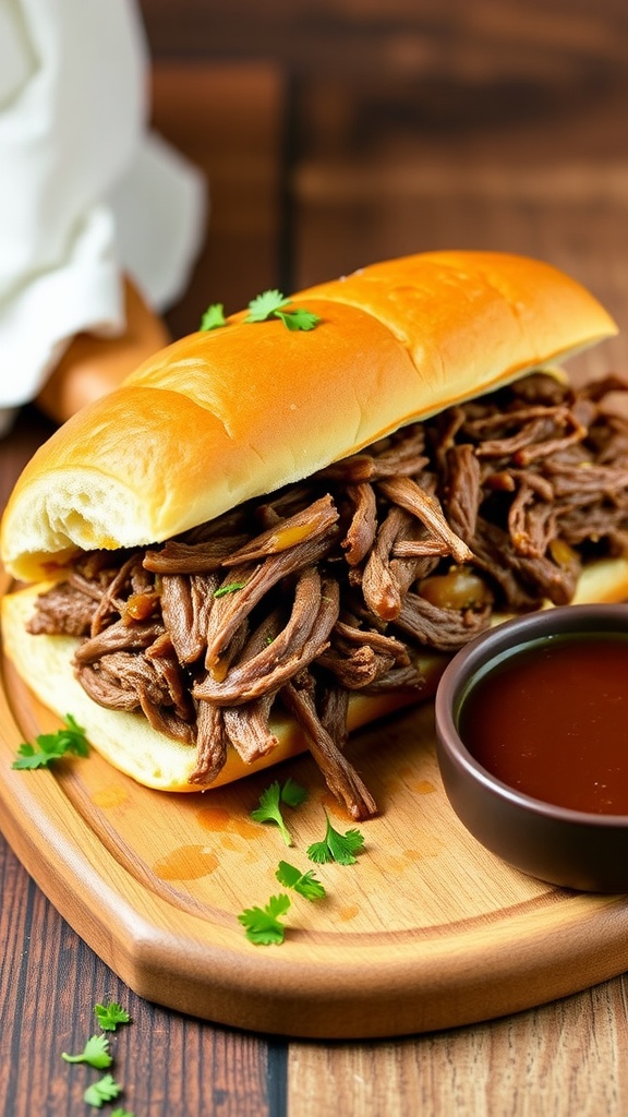 Slow Cooker French Dip Sandwiches