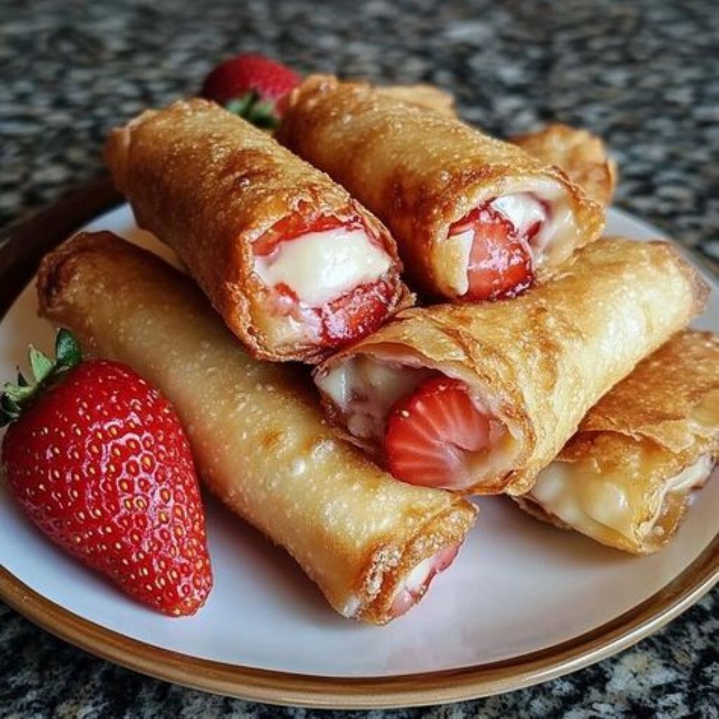 Strawberry Cheesecake Eggroll Bites