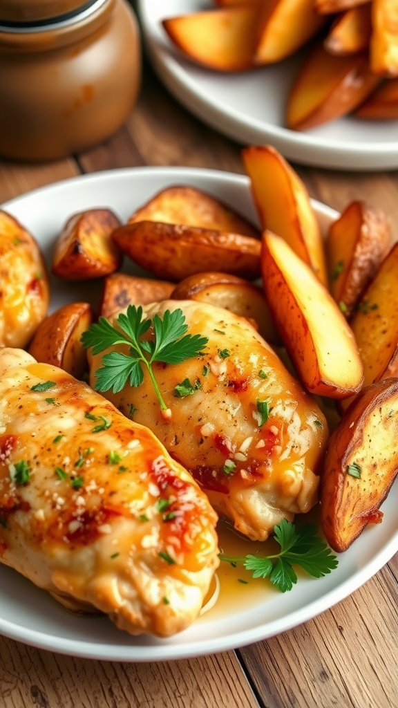 Garlic Parmesan Chicken And Potatoes