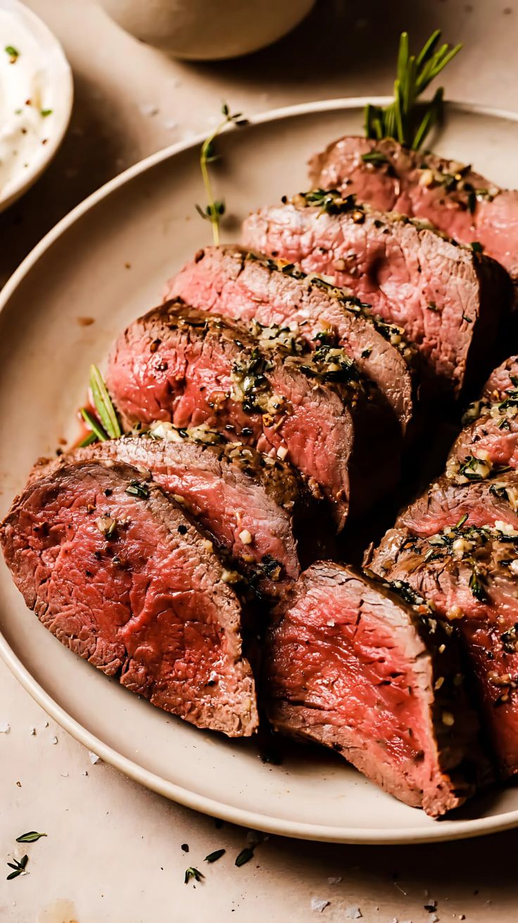 Roasted Garlic Butter Beef Tenderloin Recipe