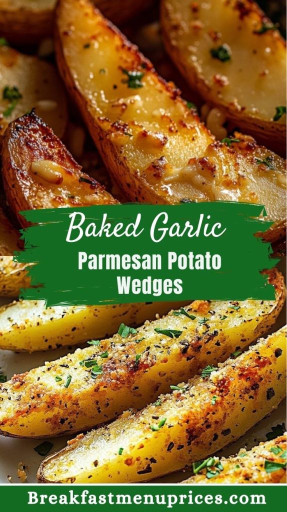 Crispy Baked Garlic Parmesan Potato Wedges Recipe