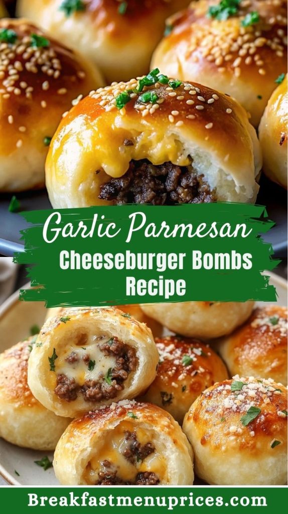 Garlic Parmesan Cheeseburger Bombs Recipe
