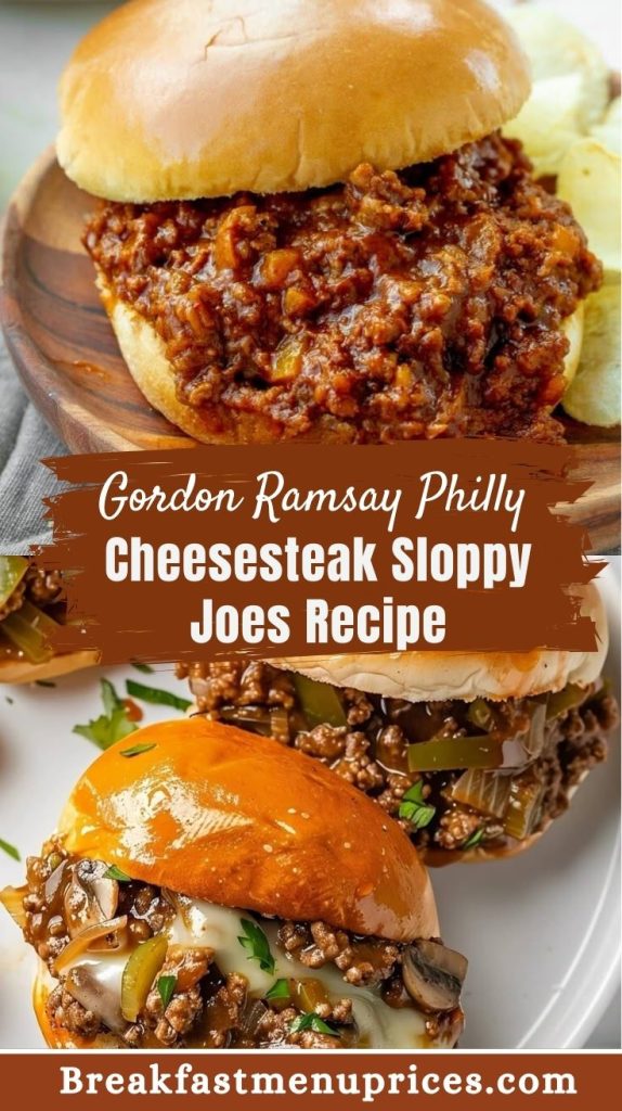 Gordon Ramsay Inspired Philly Cheesesteak Sloppy Joes Recipe