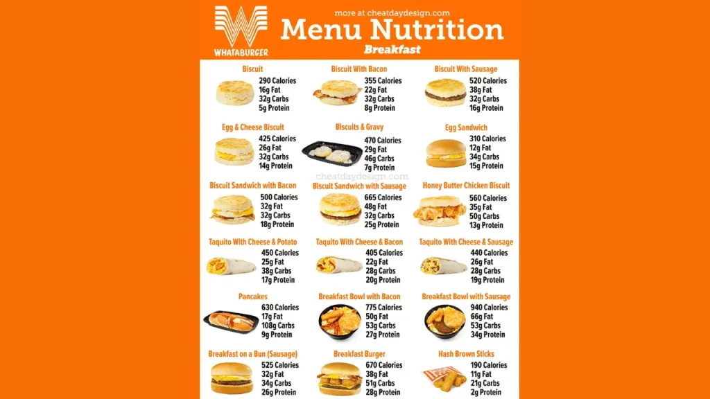 Healthy Breakfast Whataburger Menu Breakfast