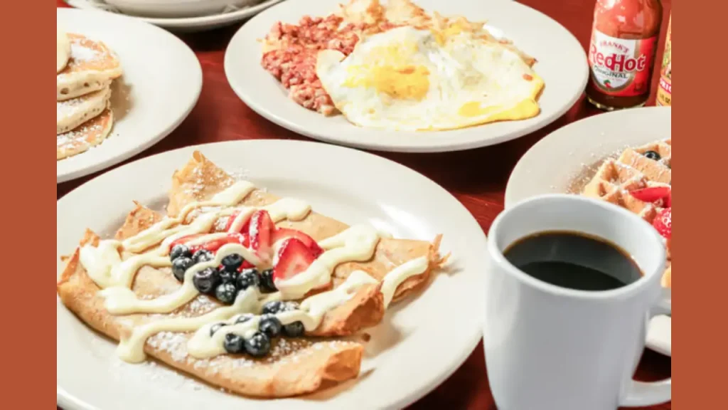 Plates for a Full Breakfast Rosas Breakfast Menu