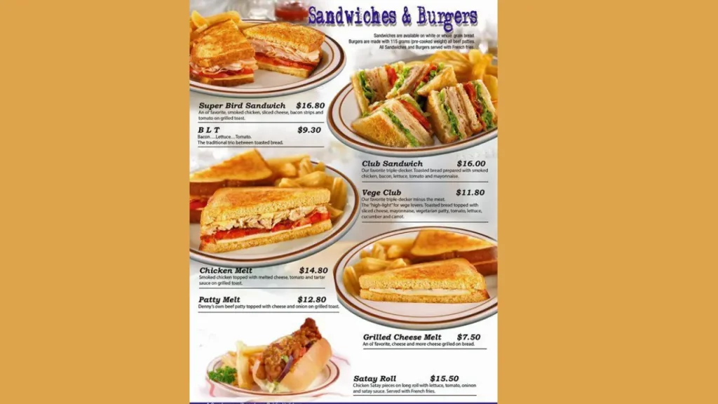Specialty Breakfast Items Denny's menu breakfast