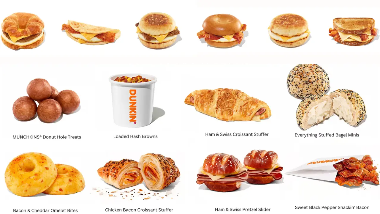 Dunkin Donuts Breakfast Menu