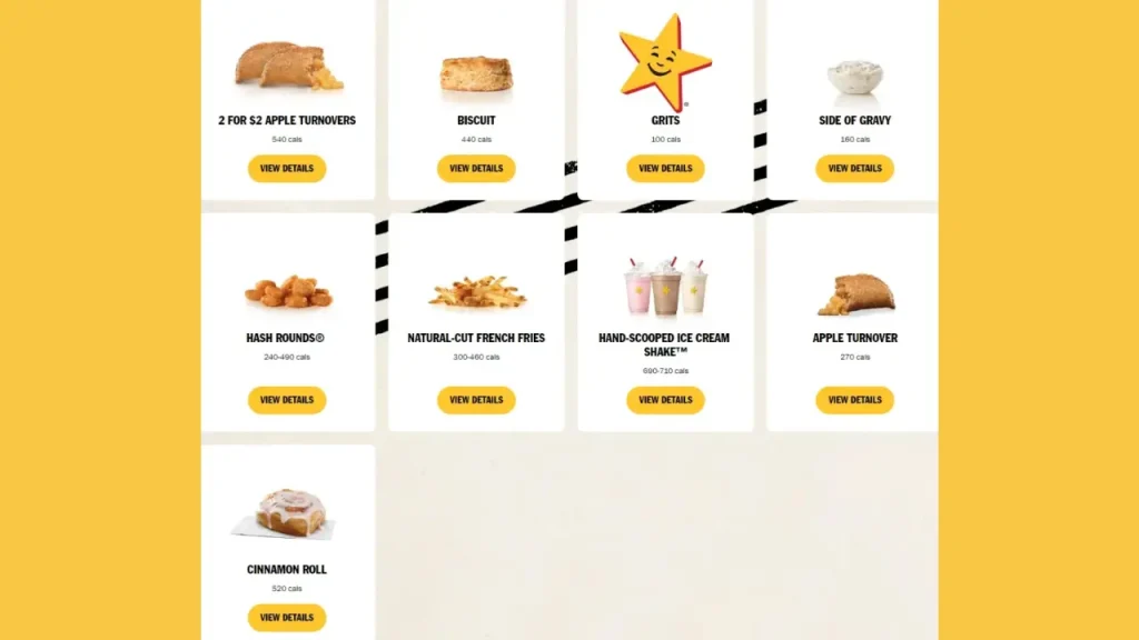 Platters Hardee's Menu Breakfast