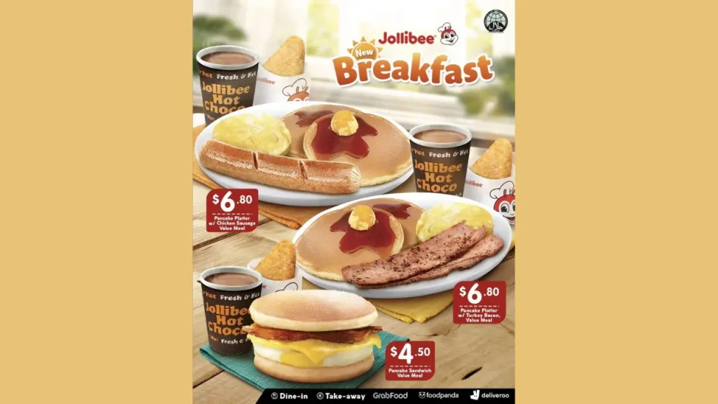 Sandwiches and Quick Bites Jollibee Breakfast Menu